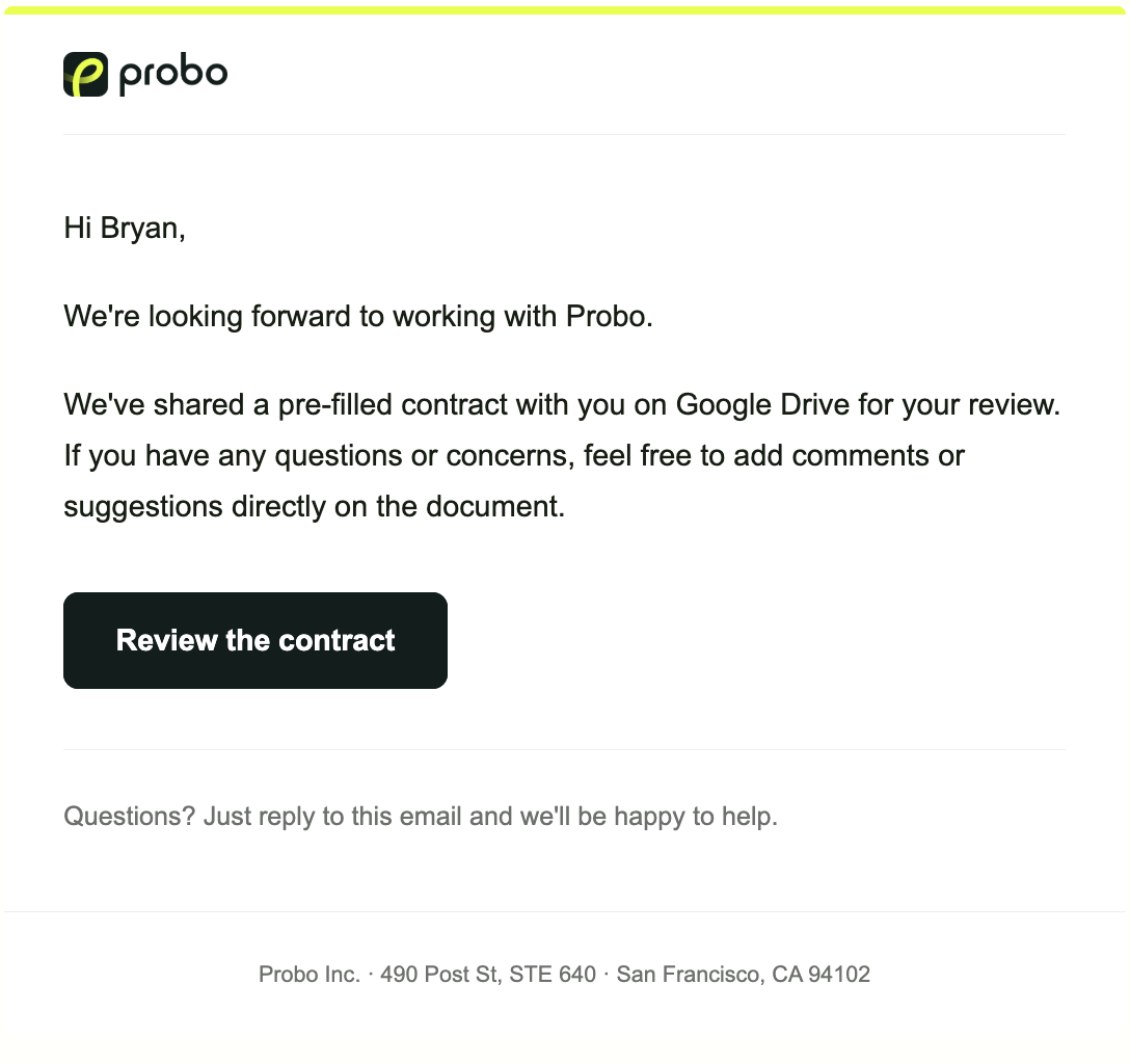 Email security review workspace